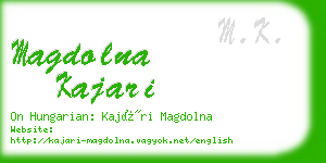 magdolna kajari business card